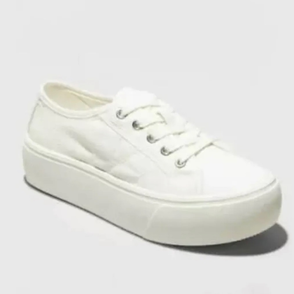 Women's Taryn Lace Up Sneakers White -  A New Day Sizes 8.5